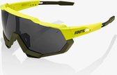 100% Speedtrap Fietsbril -  Black Mirror Lens - Soft Tact Banana -