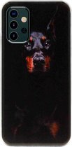 - ADEL Siliconen Back Cover Softcase Hoesje Geschikt voor Samsung Galaxy A32 - Dobermann Pinscher Hond