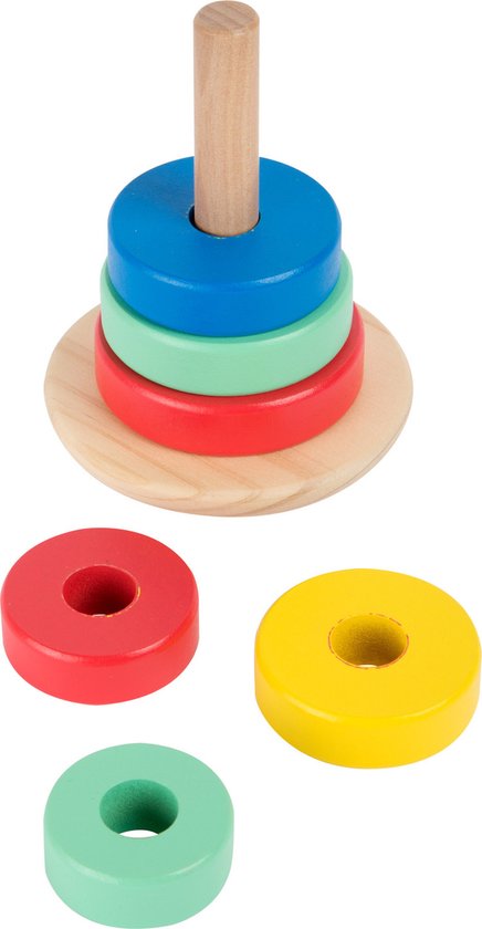 Houten stapel toren - "Move it!" - Multi kleuren - FSC - houten speelgoed 1  jaar | bol.com