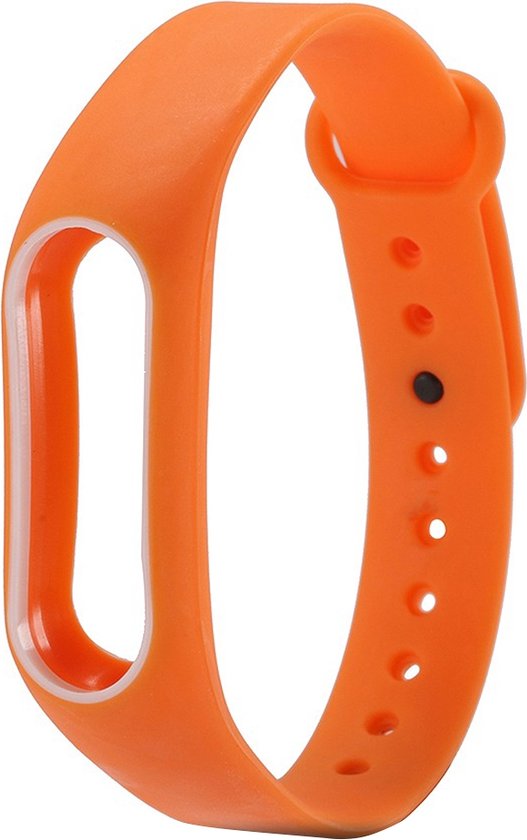 By Qubix - Xiaomi Mi band 2 DUO COLOR bandje voor CA0600B - Oranje