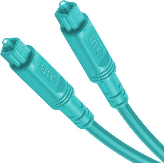 By Qubix - Digital Toslink Optical kabel 8 meter / toslink audio male to male / Optische kabel - Blauw