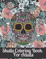 Skulls Coloring Book For Adults