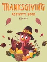 Thanksgiving Activity Book Kids 4-8