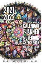 2021 2022 Mandala Calendar Planner Notebook Sketchbook and Coloring Book