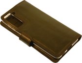 Made-NL Apple iPhone 12 Pro Handgemaakte book case bruin hoesje