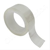 Sterke elastische dubbelzijdige zelfklevende magische NANO tape op rol | stickers | plakband | dubbelzijdig | montagetape | nanotape | transparant | 2cm x 1m