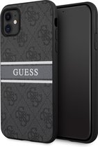 Guess Logo Stripe Backcase iPhone 11 Grijs