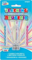 Taarttopper Cijfer 0 met Verlichting Set 5 delig