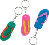 Uitdeelcadeautjes Sleutelhangers Slipper 10cm 6st