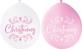 Ballonnen Christening Roze 28cm 10st