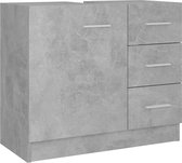 vidaXL - Wastafelkast - 63x30x54 - cm - bewerkt - hout - betongrijs