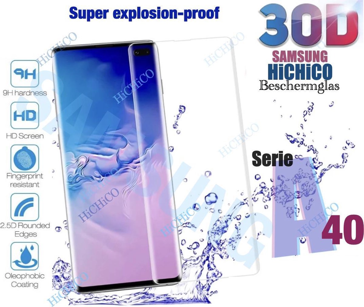 Samsung Galaxy A40 Screen protector Glas, Tempered Glass, Beschermglas, Samsung Galaxy A40 Screenprotector Glas, Samsung A40 Screen Protector - Screenprotector Samsung A40, Glazen bescherming 2.5D 9H 0.3mm – Fairco