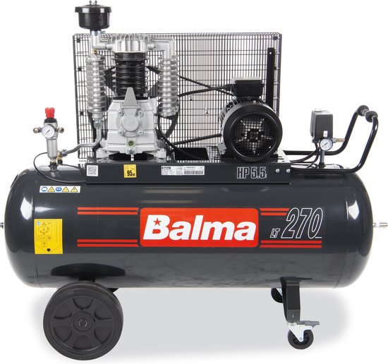 Balma NS39S/270CT5.5 - professionele industrie compressor - 5,5 pk/4kW -  653 ltr/min -... | bol.com