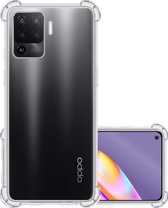 Hoes Geschikt voor OPPO A94 Hoesje Siliconen Cover Shock Proof Back Case Shockproof Hoes - Transparant