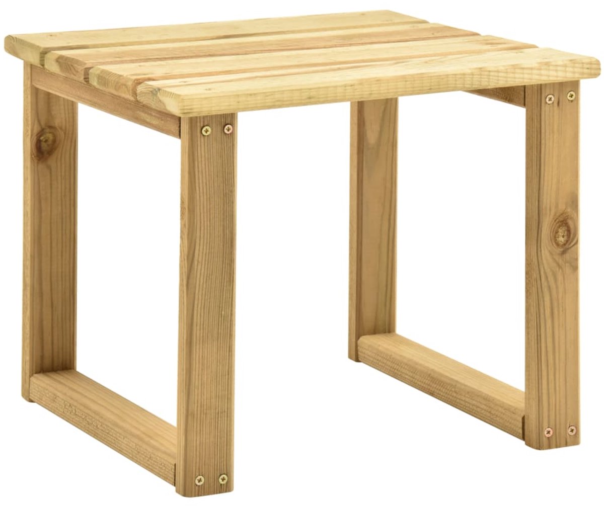 vidaXL Bijzettafel voor ligbed 30x30x26 cm geïmpregneerd grenenhout
