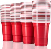 TRESKO® rode partybekers 50 stuks | beer pong party cups | 473 ml (16 oz) | bierpong bekers extra sterk
