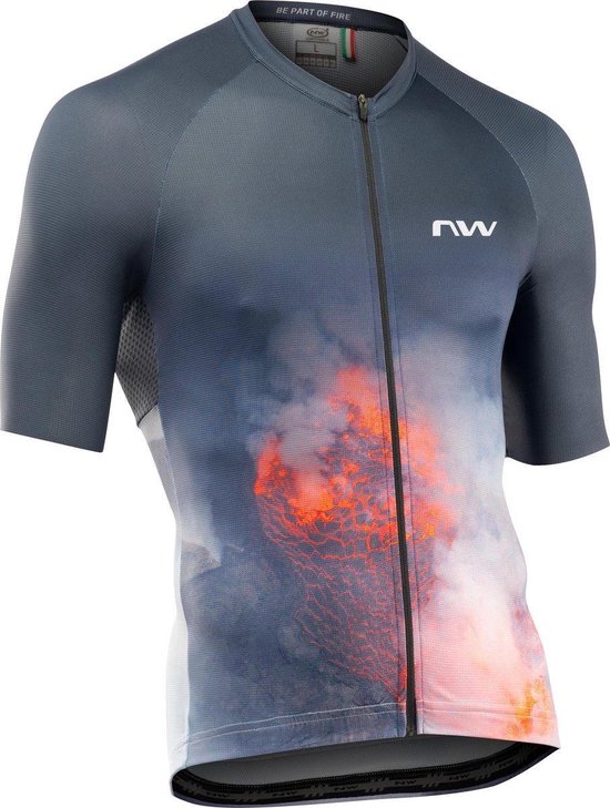 Northwave Fire Jersey SS Anthracite/Red XXL