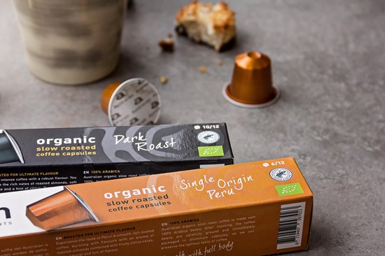 Australian coffee capsules single origin -12 x 10 stuks- RFA organic