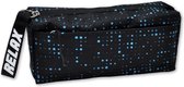 Verhaak Grote Etui - Pennenzak - Met Dubbelvak - Relax - Blauw/Zwart