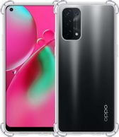 Oppo A74 5G Hoesje Silicone Shock Case - Oppo A74 5G Case Transparant Siliconen Hoes - Oppo A74 5G Hoes Cover - Transparant