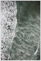 JUNIQE - Poster in kunststof lijst Oceanic 01 -40x60 /Grijs & Groen