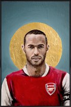 JUNIQE - Poster met kunststof lijst Football Icon - Thierry Henry