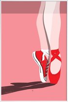JUNIQE - Poster met kunststof lijst Backup Plans -20x30 /Roze
