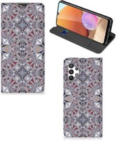 Flipcover Geschikt voor Samsung Galaxy A32 5G Enterprise Editie | Geschikt voor Samsung A32 4G Smart Cover Flower Tiles