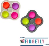 Simple dimple spinner - 2 Set Wit & Zwart - 8/8 cm - Fidget toy