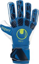 Uhlsport Hyperact Soft Pro  Keepershandschoenen - Maat 5 Volwassenen - Blauw/Navy/Wit