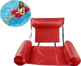 Rode Opblaasbare Drijfstoel Drijvende WaterStoel LoungeStoel WaterHangmat Zwembad Ligbed Luchtbed - Floating Bed - Beach Float - Float LoungeStoel - Drijvende Water Ligstoel - Opbl