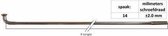 Spaak 14-250L RVS race met nippel p/100