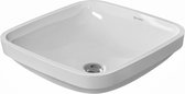 Duravit DuraStyle onderbouwwastafel zonder kraangat met overloop 37 x 37 cm, wit