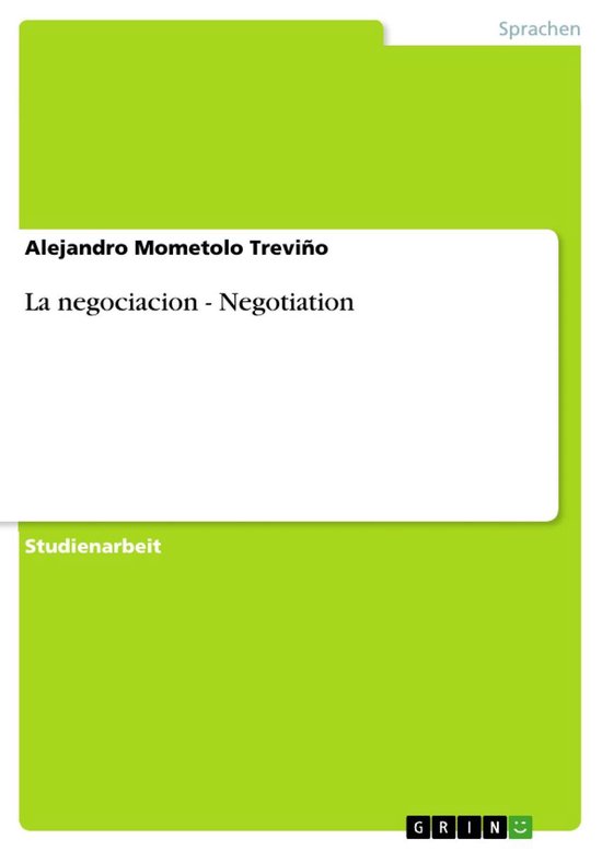 La negociacion - Negotiation - cover