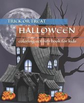 Halloween coloring activity book for kids