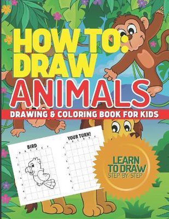 How to Draw Animals, Drawing & Coloring Book for Kids, Learn to Draw