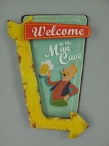 wandbord - retro reclame man cave - Metaal - 3 cm hoog