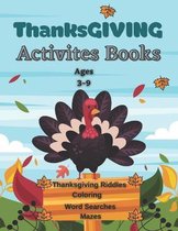 Thanksgiving Activity Book Ages 3-9