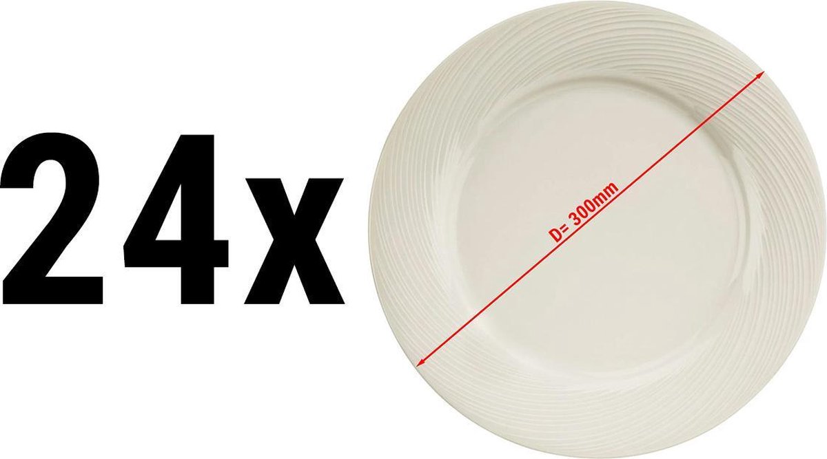 (24 stuks) SEMPRE - Bord plat - Ø 30 cm | GGM Gastro
