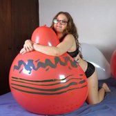 Zuid Amerikaanse 24 inch reuze ballon met streep - 60 cm - grote ballonnen