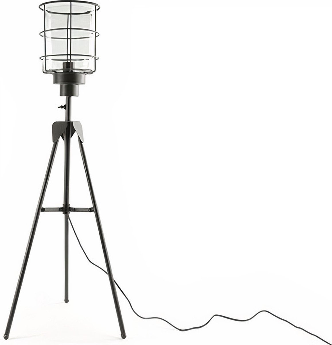 Non-branded Staande Lamp Roald 38 X 109 Cm Staal 40w Zwart