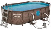 Bestway Power Steel Swim Vista Series 427x250x100cm - Zwembad met filterpomp - Afdekzeil zwembad - Zwembadtrap - Zwembaden - Rotan