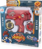 Rapidity Top Set New Style - Lanceer 2 tollen tegelijk - Burst - Blade - Gyro - Speelgoed - Verjaardag Cadeau - Rood