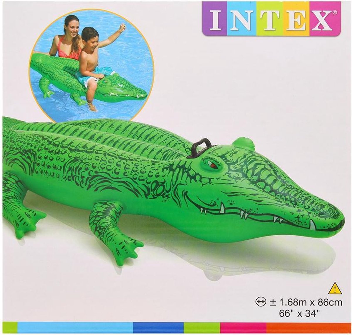 Krokodil opblaasbaar - Intex - Zomerspullen - Vakantie - Zomer - Zwembad - Krokodil – foto 2