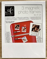 Absolu Chic,  3 Magnetische Fotolijsten Wit 10x10 cm