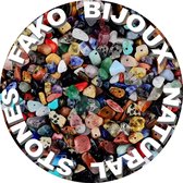 Fako Bijoux® - Pieces Natuursteen - Natuursteen Chips - Pieces Irregular Natuursteen Séparation In Box - 5-8mm - 60-70 Grammes - Multicolor Mix