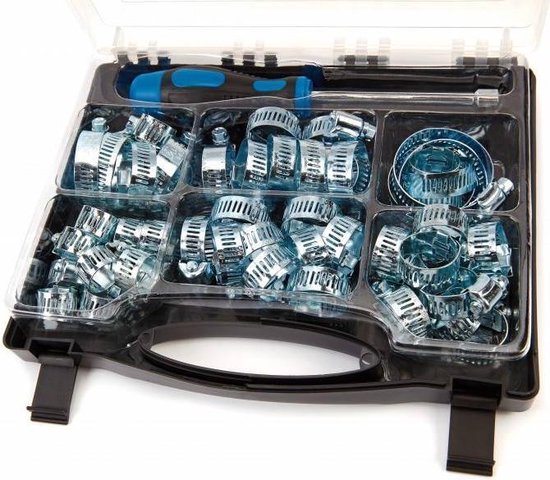 HBM 50-delige slangklemmen assortiment met dopsleutel van Merkloos — afbeelding 3