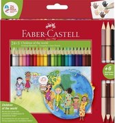 Faber-Castell kleurpotlood - "Children of the World" - driekantig - 24+3 stuks - FC-201745