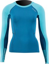 Prolimit Logo L/S Rashguard  Surfshirt - Maat L  - Vrouwen - Blauw/Licht blauw