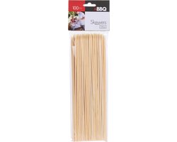 200x Grote/lange houten prikkers 25 cm - 200 stuks - Sate/sjasliek/shaslick/hapjes/spiezen/traktatie stokjes